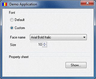 Custom Font in Property Sheets
