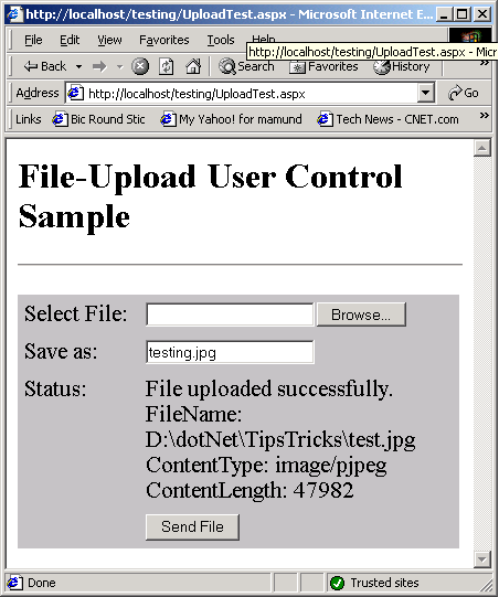 Creating a File-Upload User Control with ASP.NET