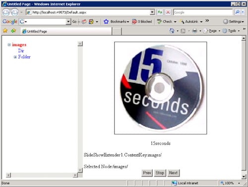 Create a Slide Show Using the AJAX SlideShow and TreeView Controls