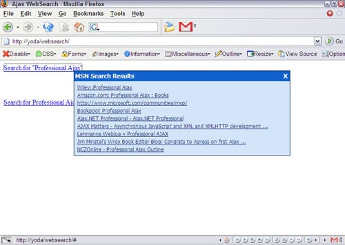 Creating an Ajax Search Widget