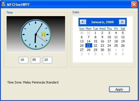 Hosting WPF Content in an MFC Application