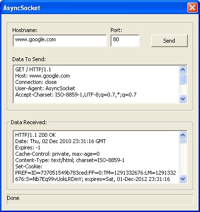 Asynchronous (nonblocking) Client Socket WCrapper Class Without MFC ...