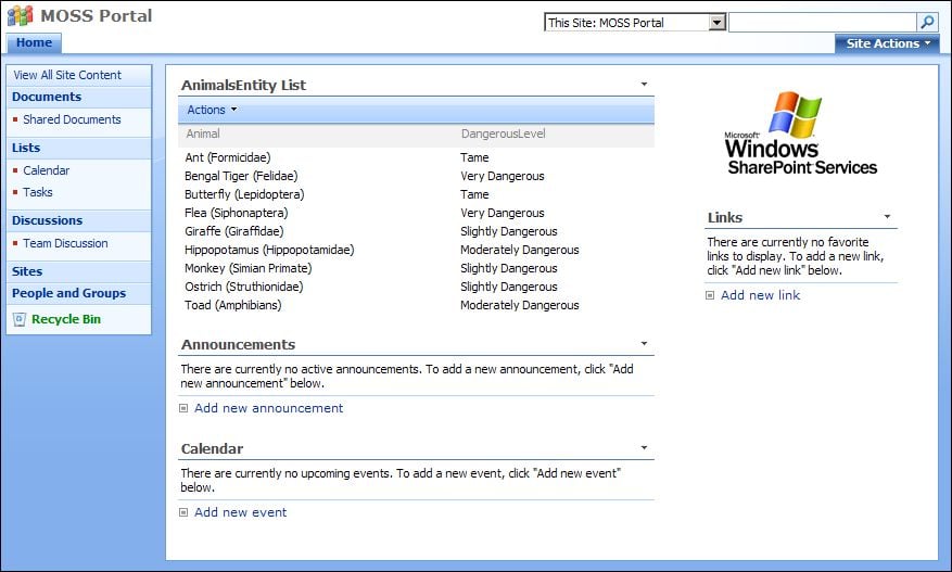 Business Data Catalog in Microsoft Office SharePoint Server 2007 and the Object Model