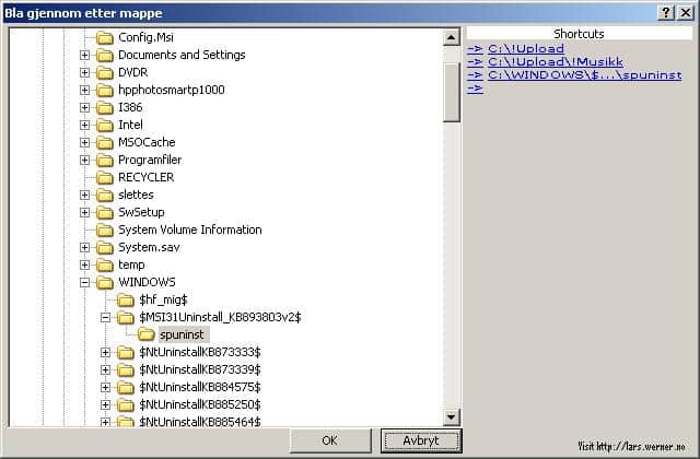 Browse for Folder with a Quick Pick