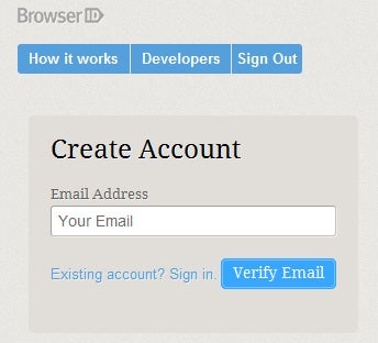 Browser ID Creation Page