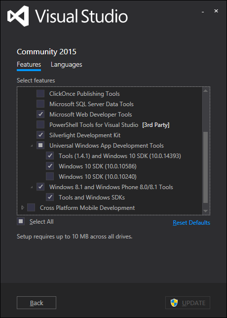 VS 2015 Install