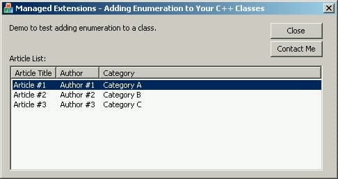 Managed Extensions: Adding Enumeration to Your Classes
