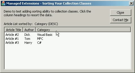 Managed Extensions: Sorting Your Collection Classes