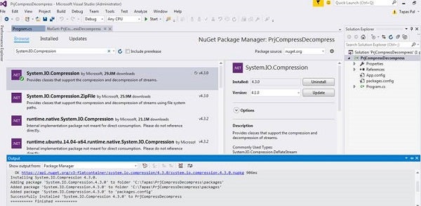 Added System.IO.Compression library