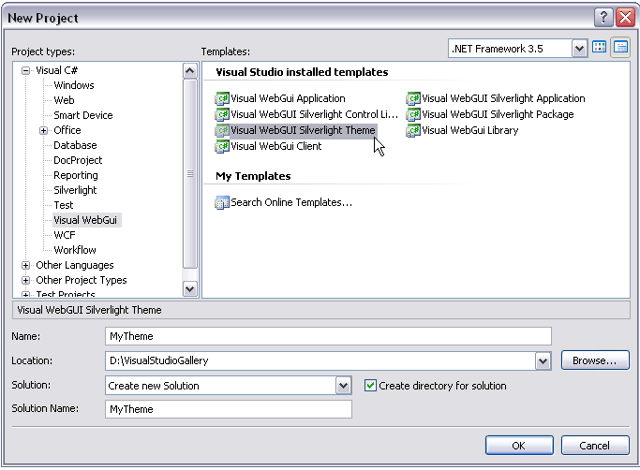How to Create Your Own Visual WebGui Silverlight Theme