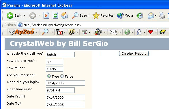 Beginner’s Guide to Crystal Reports, Part II: Web Apps