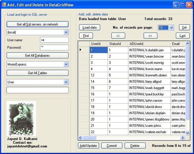 Add, Edit, and Delete in DataGridView