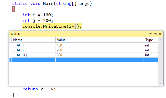Working with Debug Windows in Visual Studio
