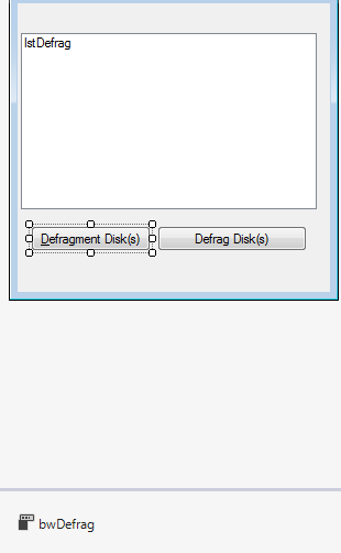 Defragging Disks with VB.NET