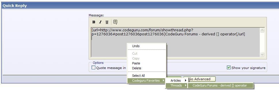 Customize an IE Context Menu to Add CodeGuru Favorites