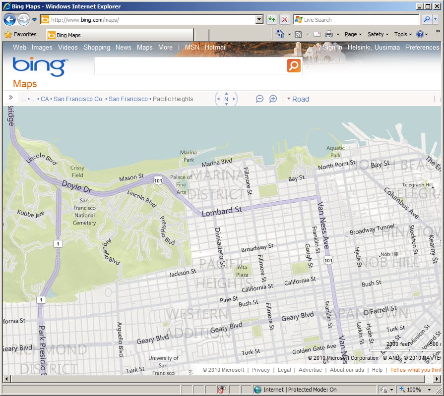 Working with Bing Maps in Silverlight and Windows Phone 7 Applications