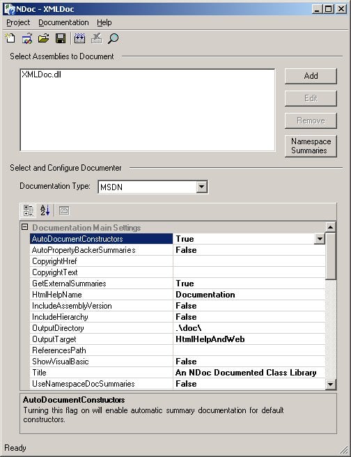 Document .NET Libraries with XML Comments
