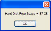 Hard Disk Free Space