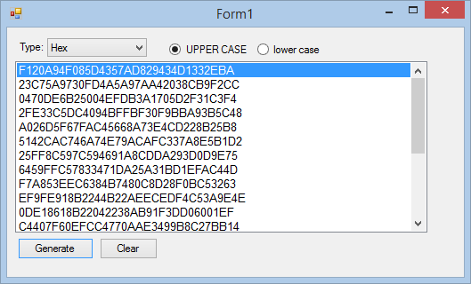 Upper case Hexadecimal Conclusion