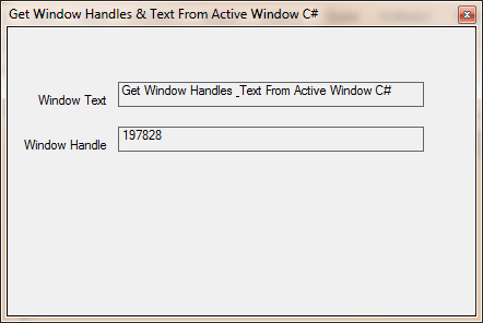 Obtaining External Window Handles and Window Captions with Visual Studio 2012