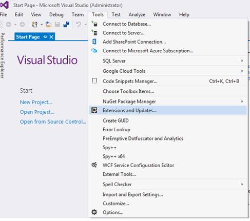 Visual Studio Extension and Update