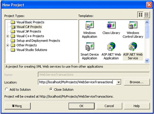 Develop Transactional .NET Web Services