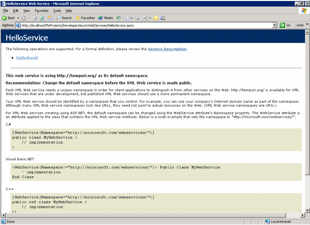 Asynchronous Web Services Invocation in .NET Framework 2.0