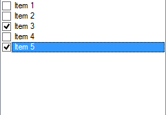CheckedListBox Items