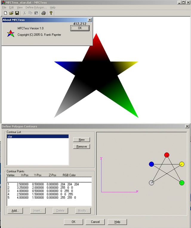 An MFC OpenGL Polygon Tessellation Demo