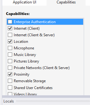 Figure 2 - Manifest Capabilities