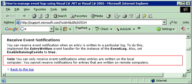How to Build a Simple Event Log Montior/Watcher (Using TCP in .NET)