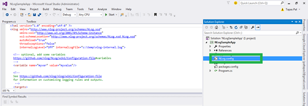 NLog Config file