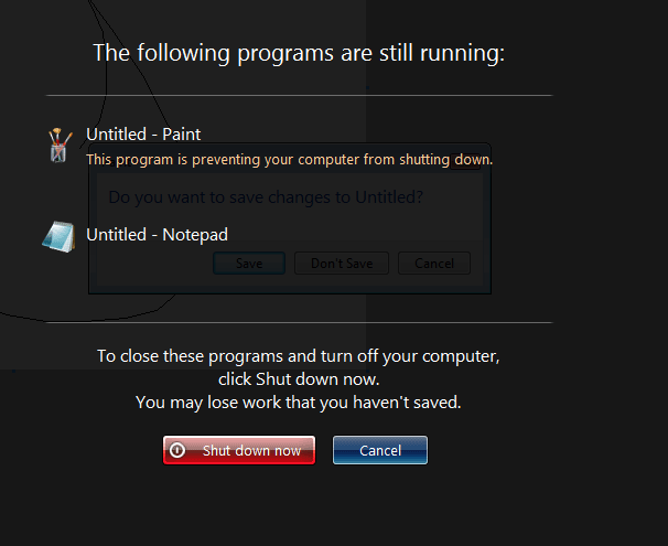 Handling OS Shut Down in Windows Vista