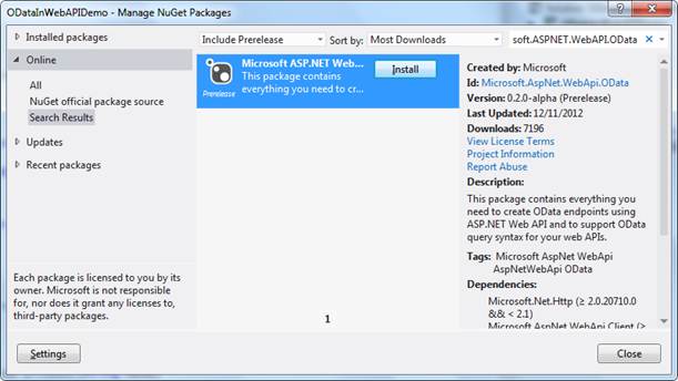 Working with OData Queries in ASP.NET Web API