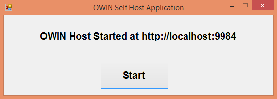 OWIN Self Host Application