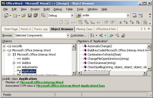 Managed Extensions: Using the Microsoft Word Spell Checker via Automation