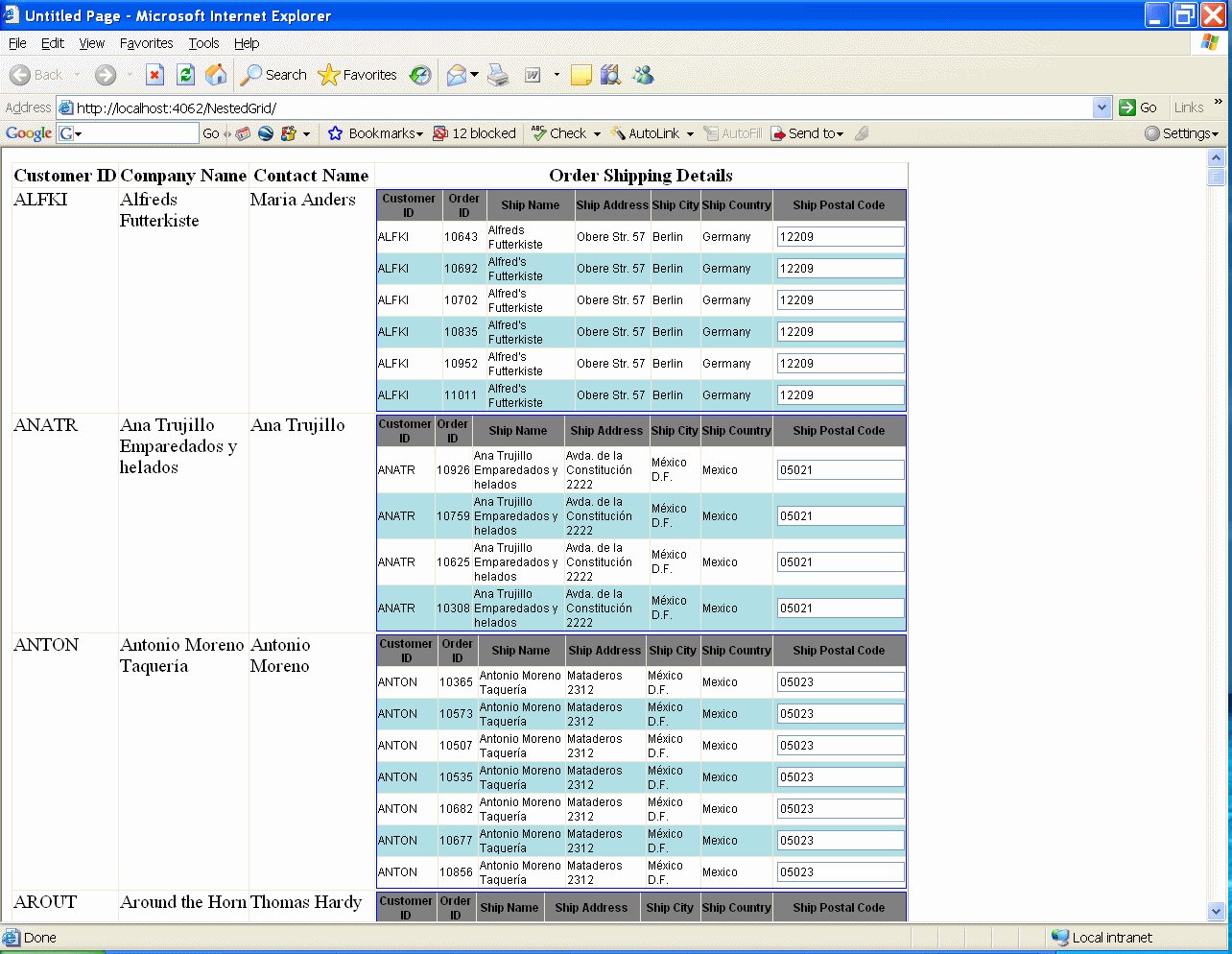 Build a Nested GridView Control with ASP.NET | CodeGuru