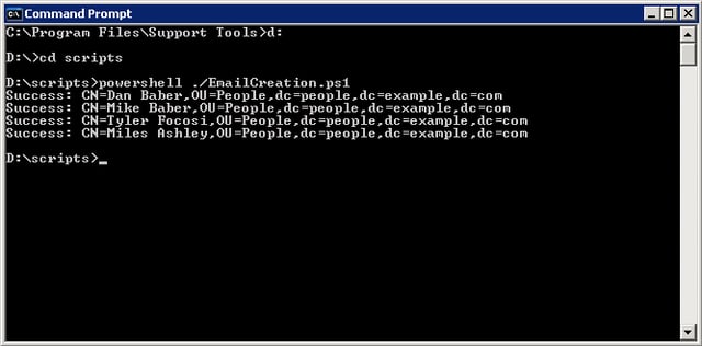 Enterprise Powershell: Creating Mailboxes in Exchange 2003