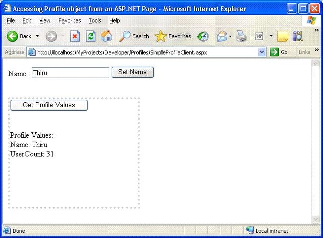 ASP.NET 2.0 Profile: Simple User Personalization for Your Web Apps