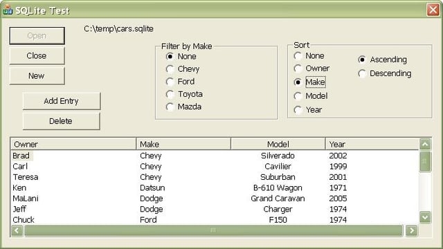 SQLiteTbl, a C++ Class that Provides a CRecordSet-Like Interface to SQLite