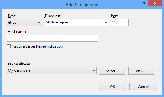 Add Site Binding