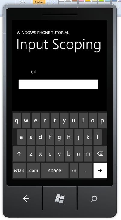 Windows Phone Input Scoping
