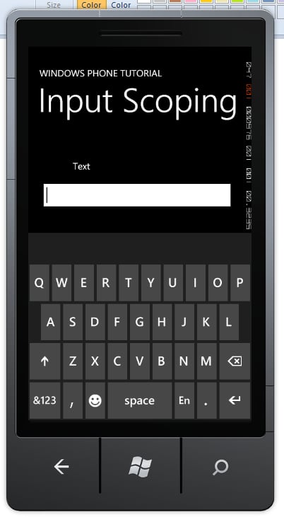 Windows Phone Input Scoping