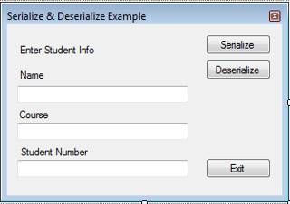 Serializing & Deserializing Objects with VB.NET 2012