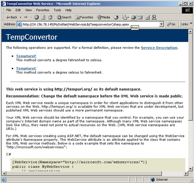 Create and Consume Web Services at Server and Client