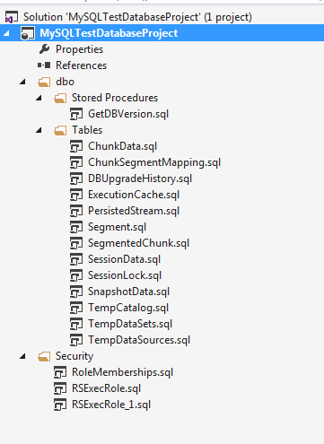 Imported database inside Visual Studio