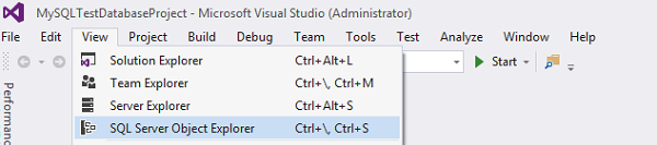 SQL server object explorer