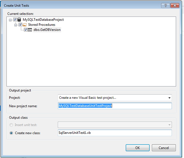 Create New Visual Studio Test Project