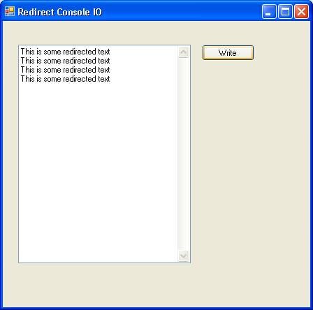 Redirect I/O to a TextBoxWriter in .NET