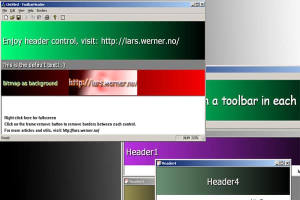 Building and Using a Toolbar Header
